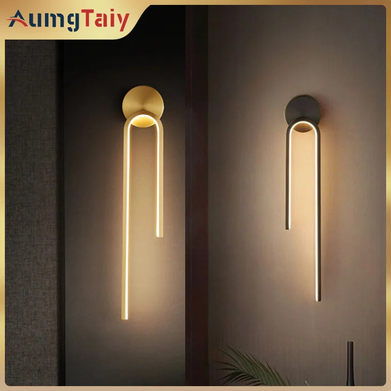 Modern LED Wall Lights Line Lamps Indoor Lighting for Bedroom Bedside TV Background Led Lamps Home Decor Light Fixture