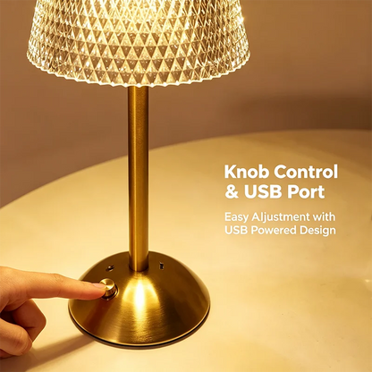Rechargeable LED Night Light Touch Bedroom Night Lamp Bedroom Study Bedside Atmosphere Decoration Glass LED Table Lamps