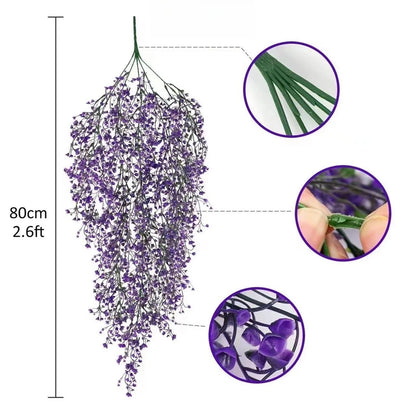 1/2Pcs 80CM Artificial Plants Vine Hanging Leaves Vines for Home Room Decor Garden Wedding Decoration Outdoor Decor Fake Plant