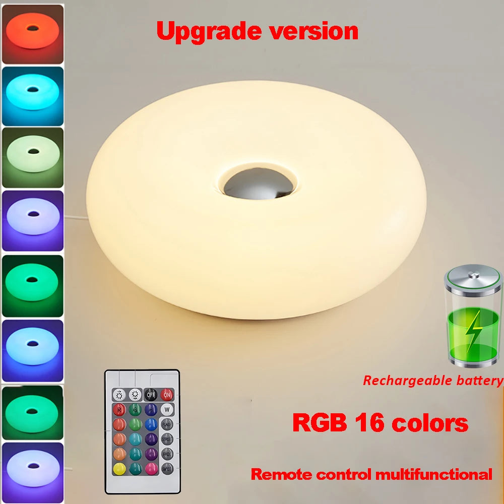 Bauhaus USB Table Lamp - Modern Donut Ambient Light