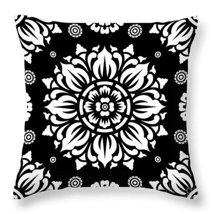 Pillow Cover - Modern Nordic Geometric Black White Design