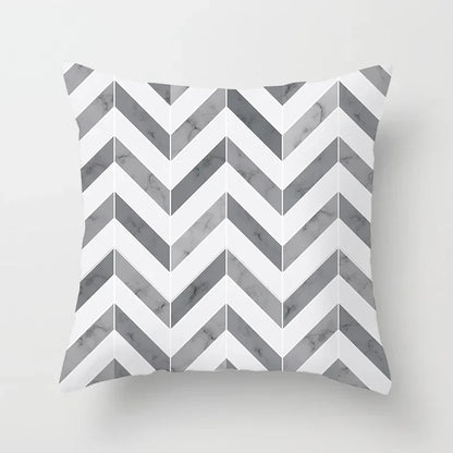 Pillow Cover - Modern Nordic Geometric Black White Design