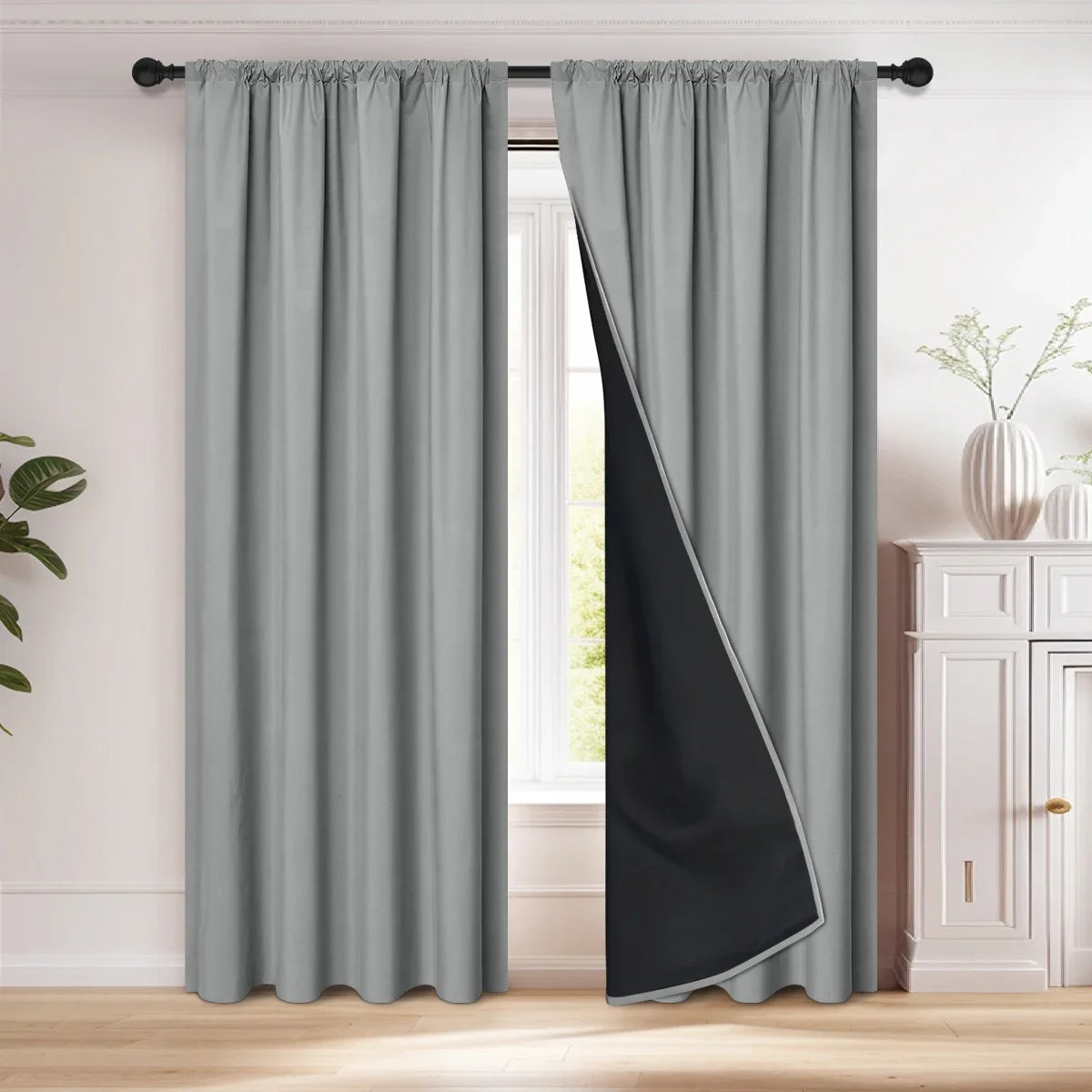 Blackout Curtain Rod Pocket - Perfect for Living Room & Bedroom