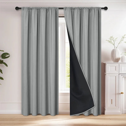 Blackout Curtain Rod Pocket - Perfect for Living Room & Bedroom