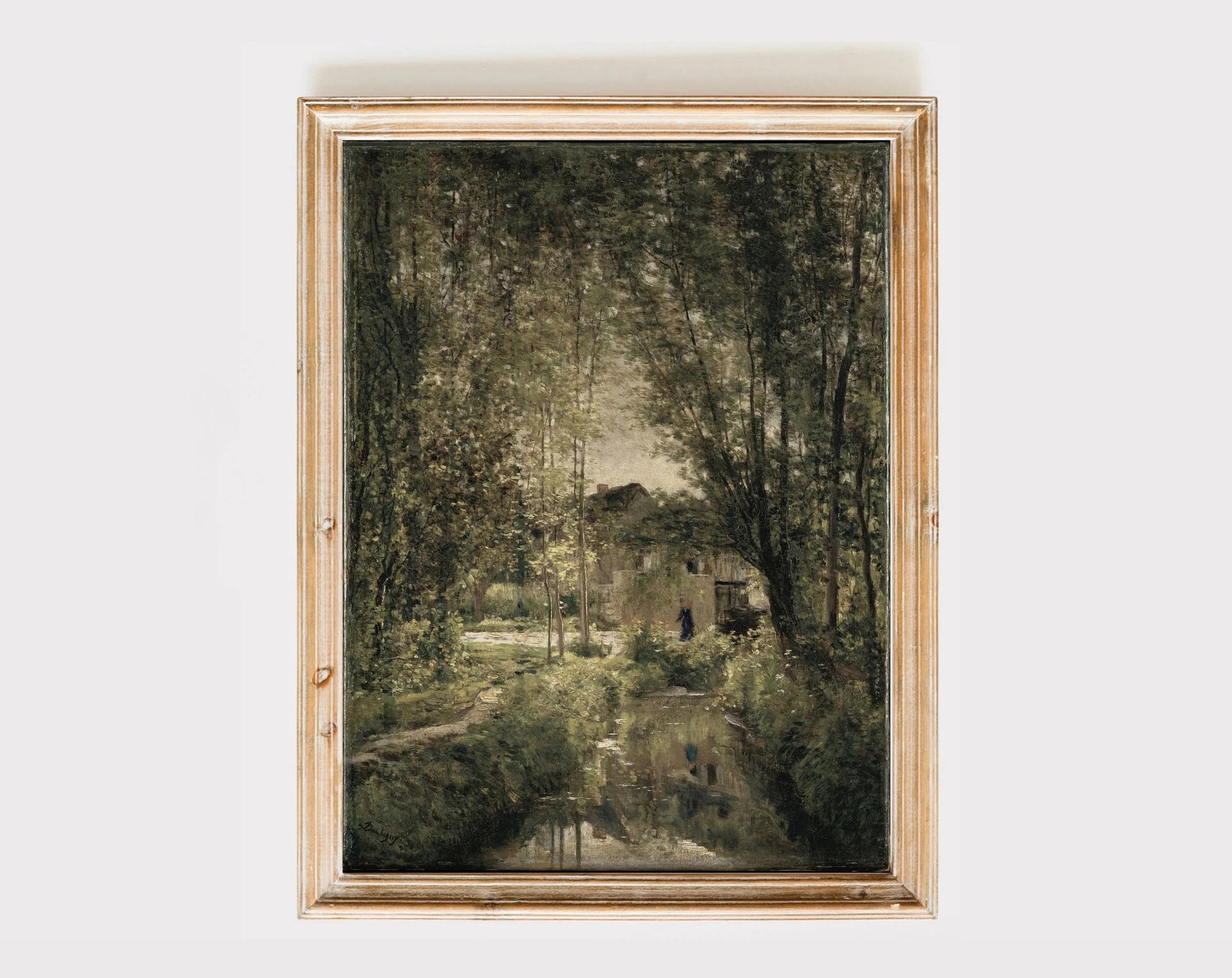 Vintage Spring Landscape Canvas Poster - Rustic Wall Art