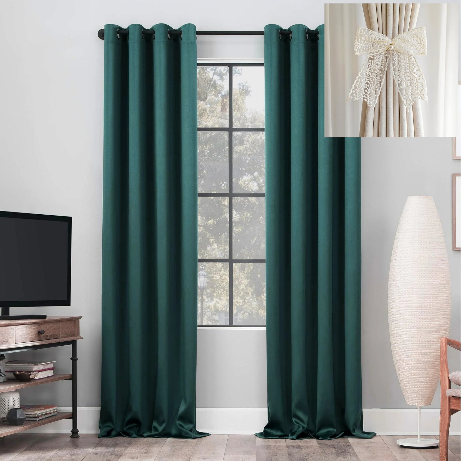 Yellow Blackout Curtains with Black TPU Interlining