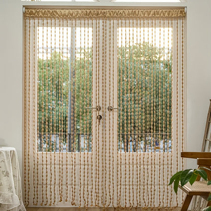 Polyester Beaded Curtains - Elegant Room Divider Decor