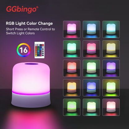 Night Lights: RGB Dimmable Night Light - Rechargeable & Remote Control