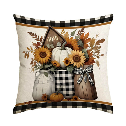 Pillow Covers - Autumn Thanksgiving Set of 1/4, No Core