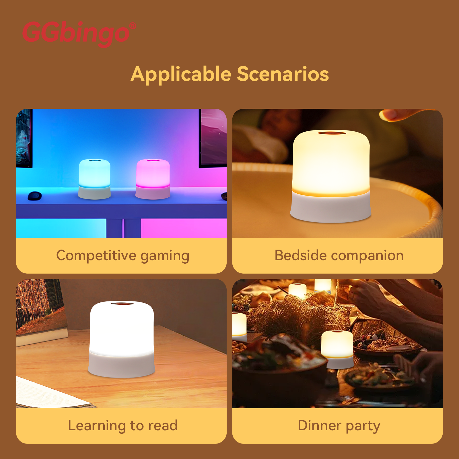 Night Lights: RGB Dimmable Night Light - Rechargeable & Remote Control