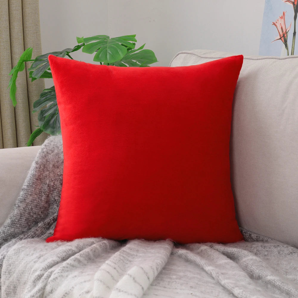 Nordic Plush Pillow Cover: Large Square Sofa Bed Decor