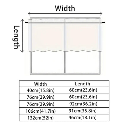 High Blackout Short Curtain, UV Protection for Kitchen