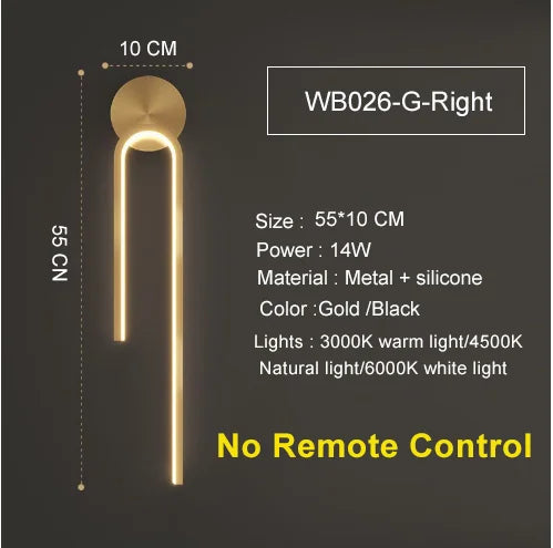 Modern LED Wall Lights Line Lamps Indoor Lighting for Bedroom Bedside TV Background Led Lamps Home Decor Light Fixture