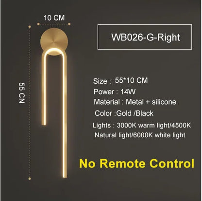 Modern LED Wall Lights Line Lamps Indoor Lighting for Bedroom Bedside TV Background Led Lamps Home Decor Light Fixture