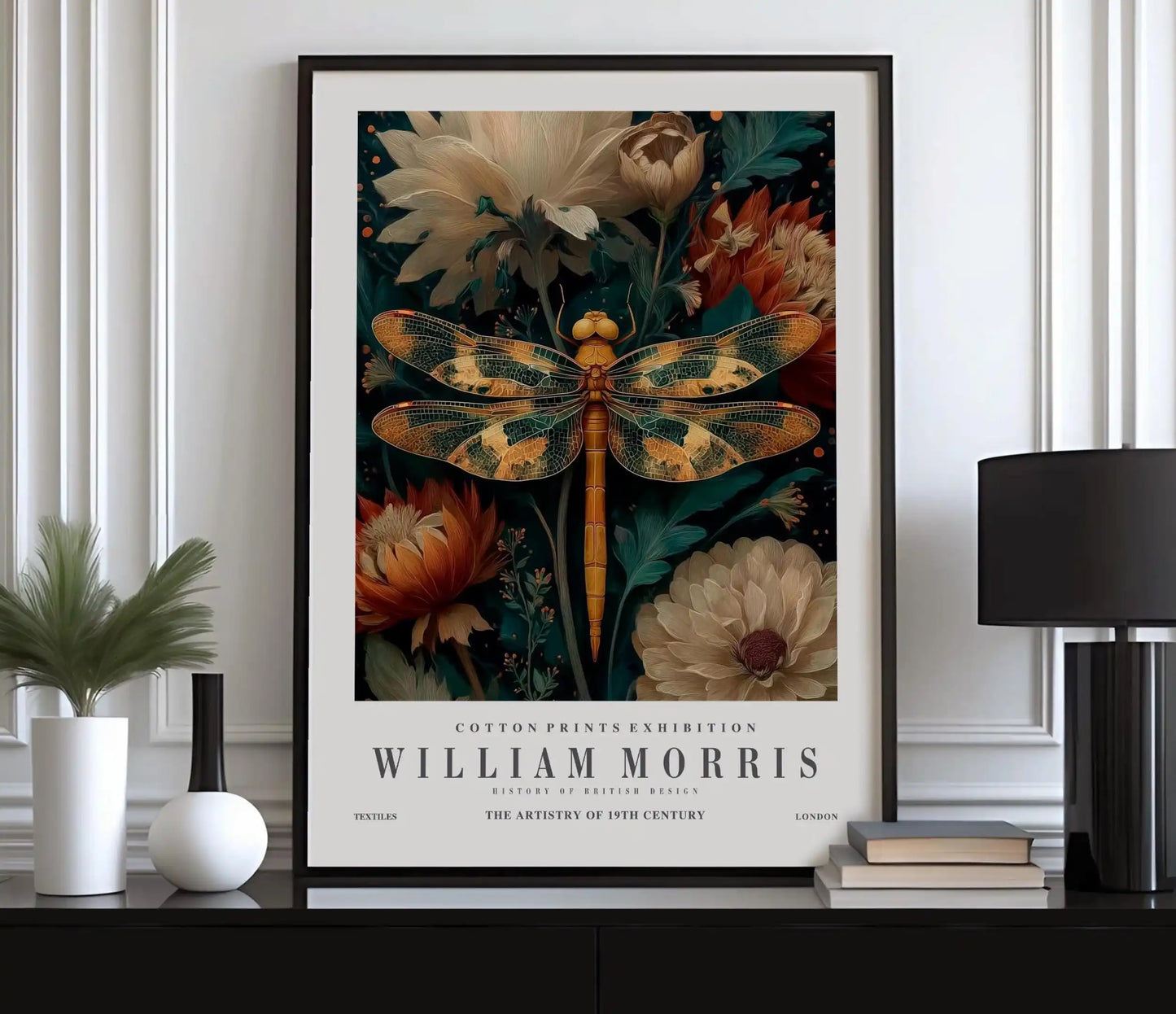 William Morris Flower Animals Wall Art Canvas Print