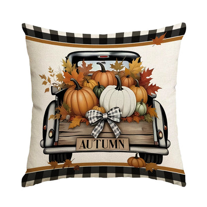 Pillow Covers - Autumn Thanksgiving Set of 1/4, No Core
