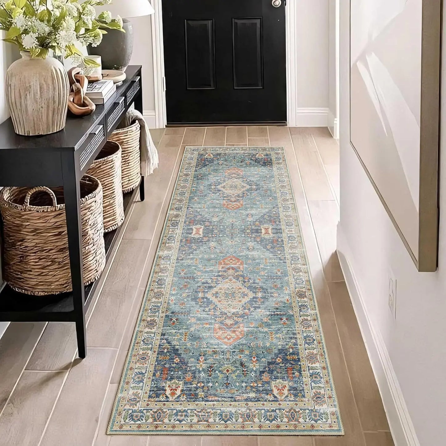Bohemian Runner Rug - Soft, Anti-Slip Kitchen Carpet