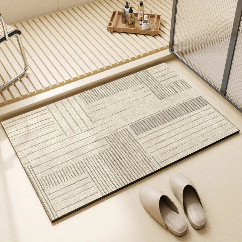 Bath Mat - Quick Dry & Absorbent Non-Slip Diatomaceous Earth 