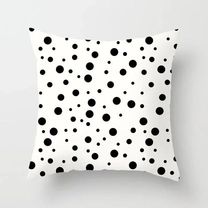 Pillow Cover - Modern Nordic Geometric Black White Design