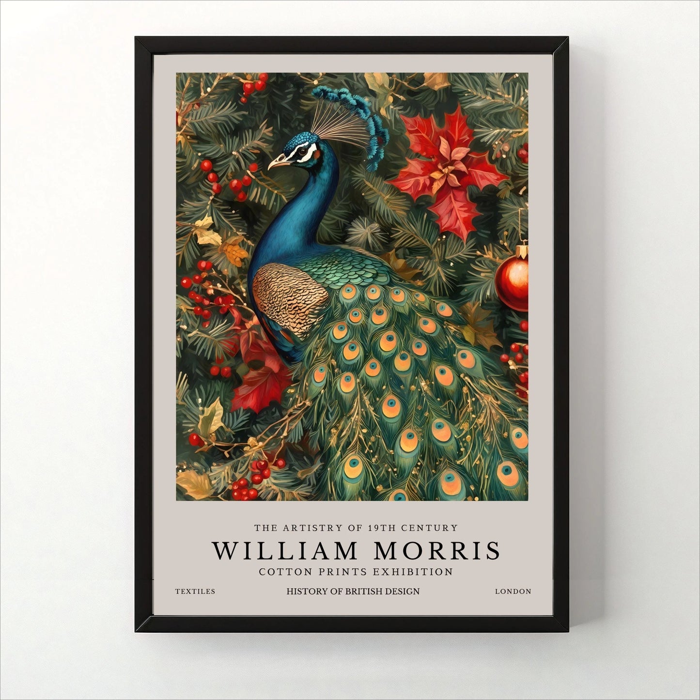 William Morris Flower Animals Wall Art Canvas Print
