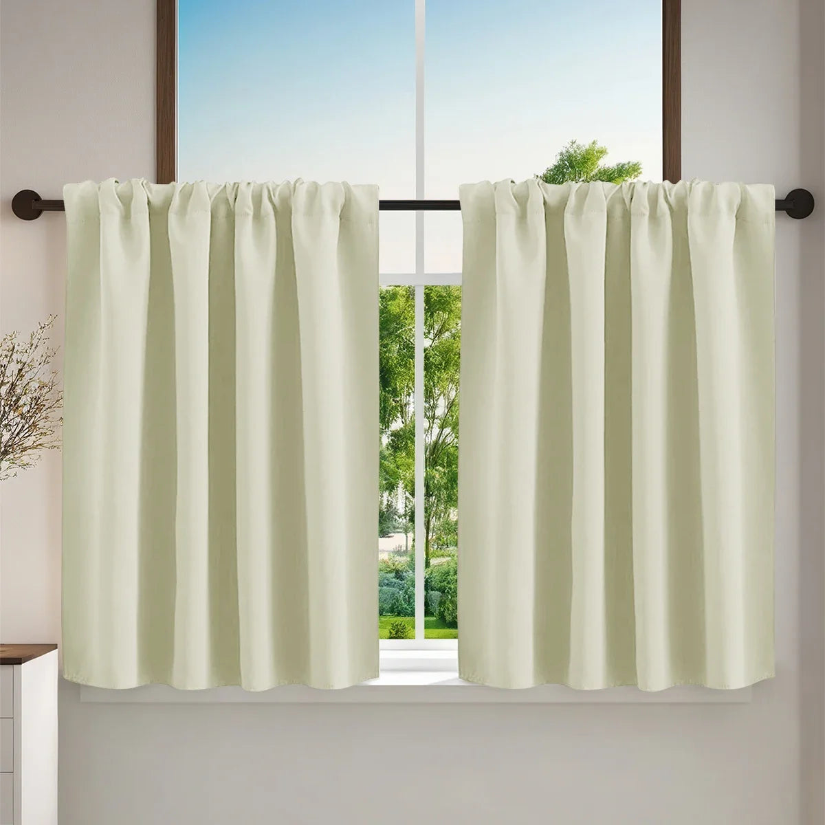 High Blackout Short Curtain, UV Protection for Kitchen