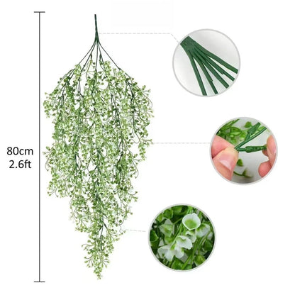 1/2Pcs 80CM Artificial Plants Vine Hanging Leaves Vines for Home Room Decor Garden Wedding Decoration Outdoor Decor Fake Plant