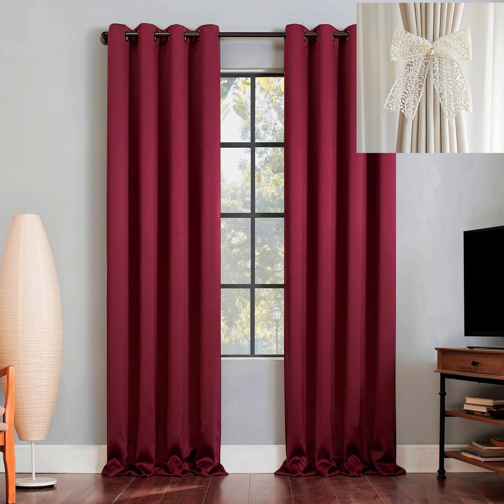 Yellow Blackout Curtains with Black TPU Interlining