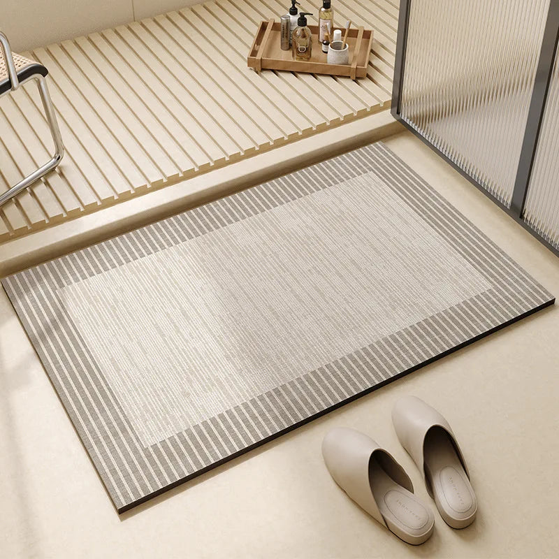 Bath Mat - Quick Dry & Absorbent Non-Slip Diatomaceous Earth 