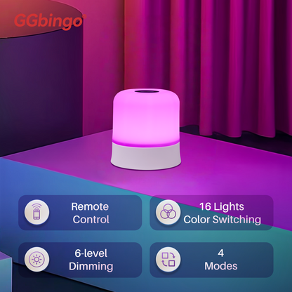 Night Lights: RGB Dimmable Night Light - Rechargeable & Remote Control