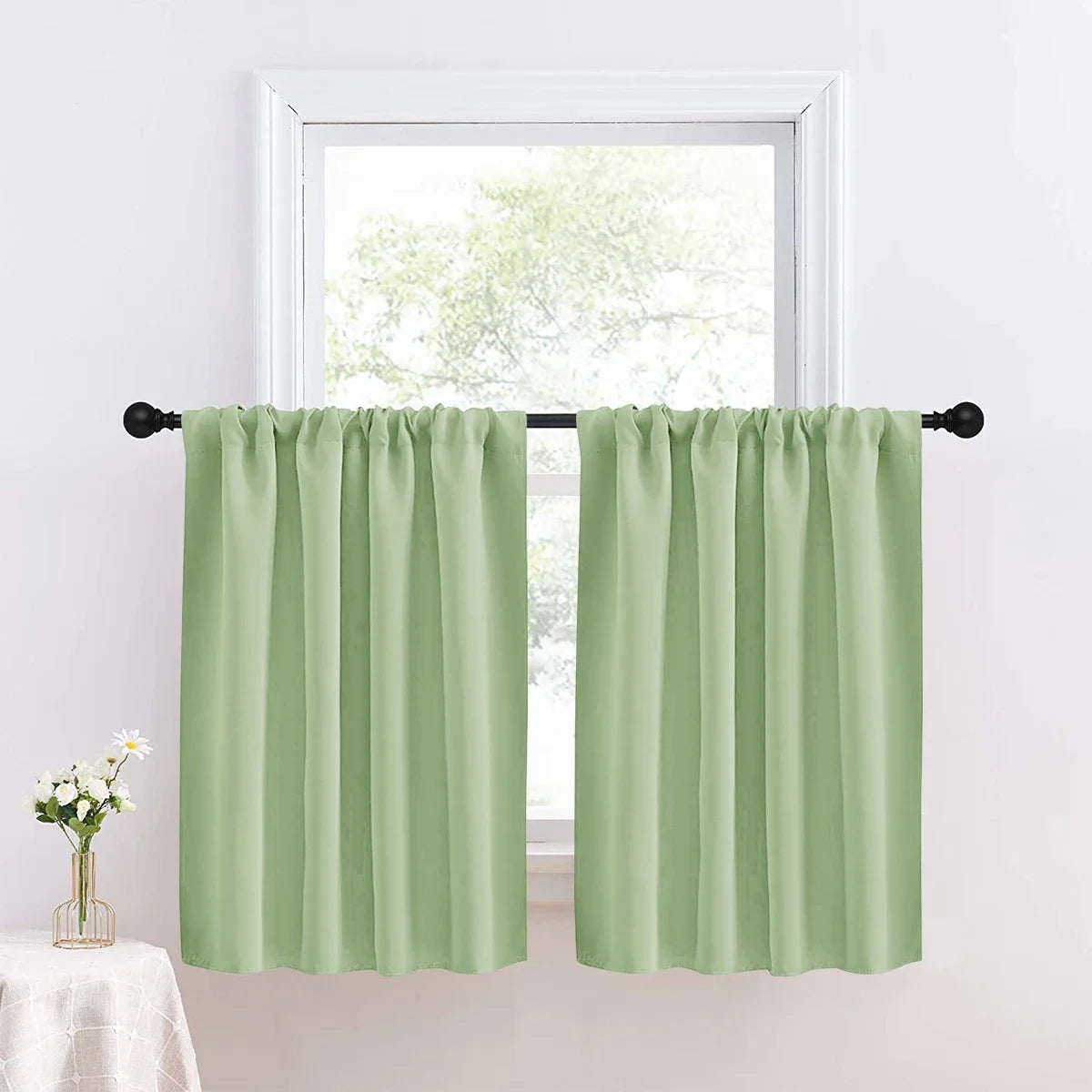 High Blackout Short Curtain, UV Protection for Kitchen