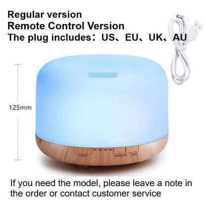 500ML Ultrasonic Ion Humidifier with Color Light & USB