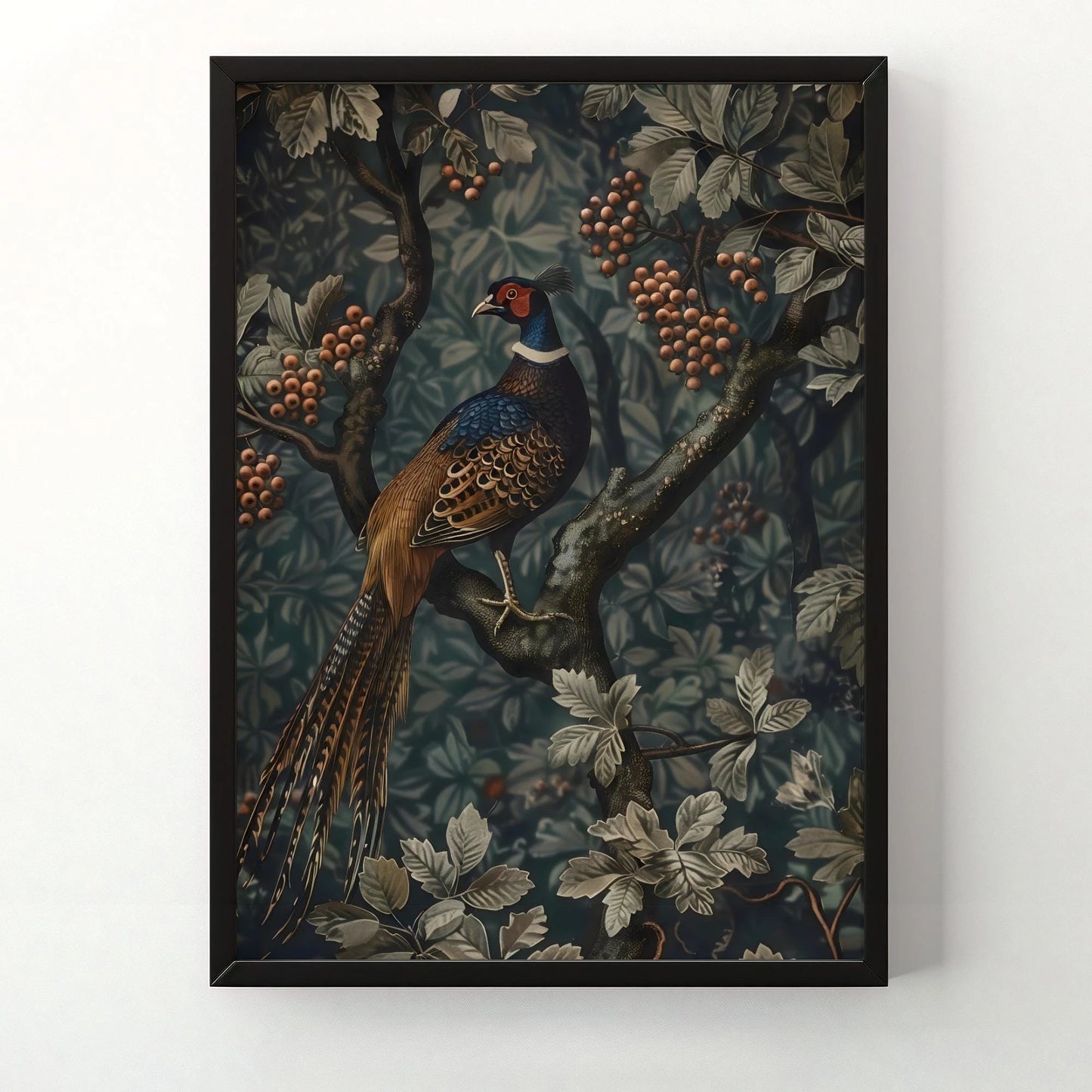 William Morris Flower Animals Wall Art Canvas Print