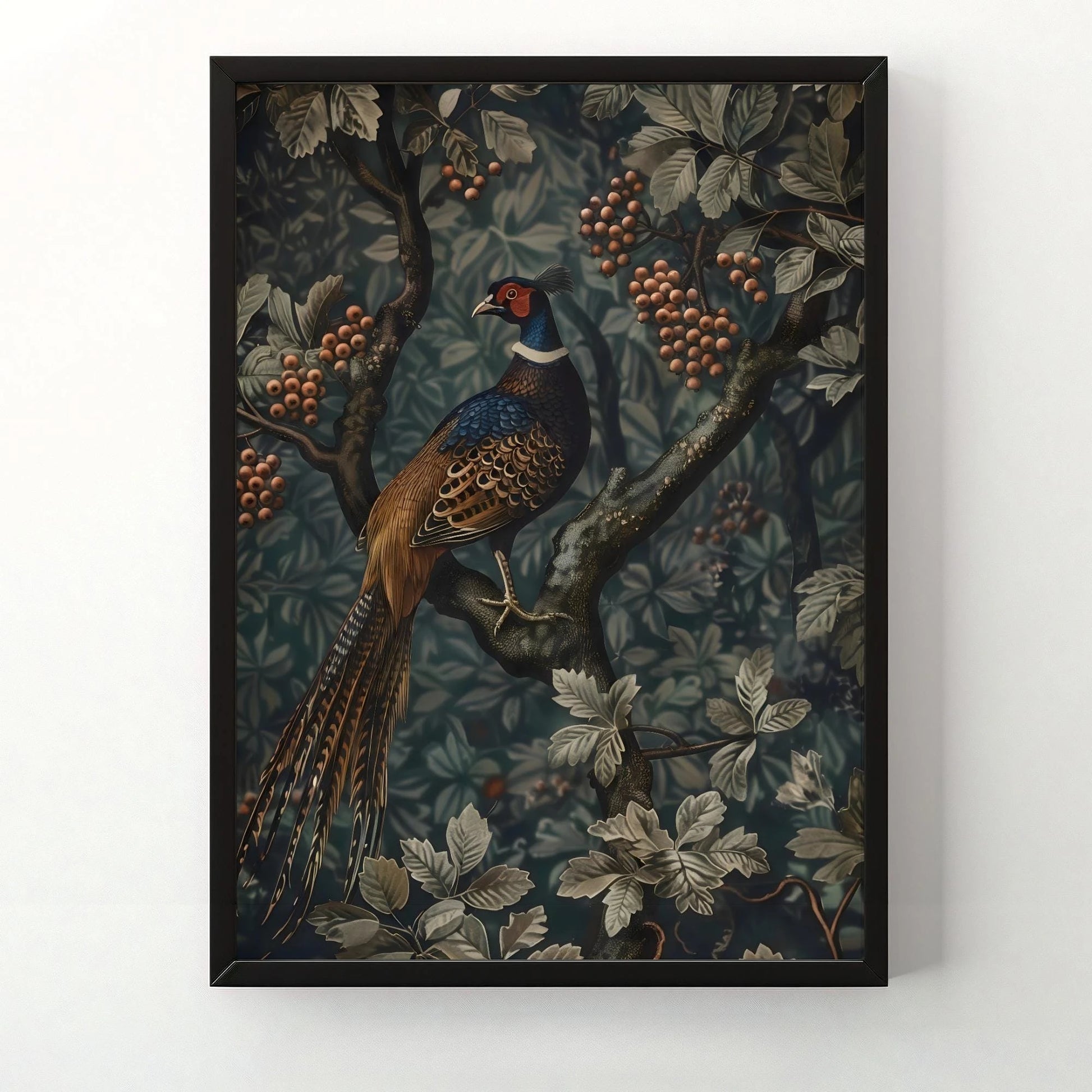 William Morris Flower Animals Wall Art Canvas Print