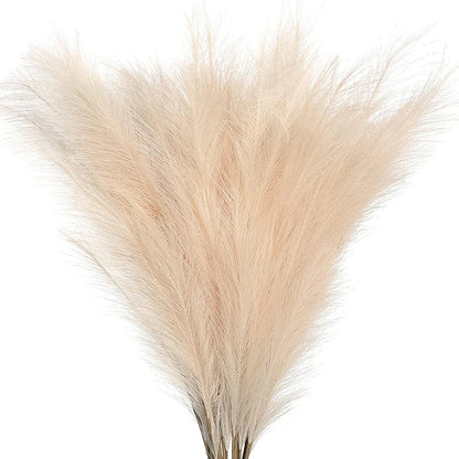 3D Printed Minimalist Flower Vase - White Pampas Grass Decor