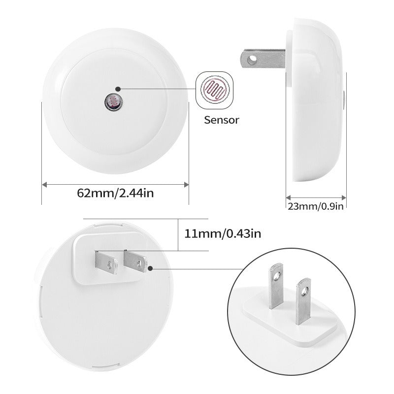 Night Lights: LED Night Light Plug-In - Smart Sensor for Bedroom & Hallway