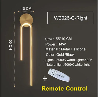 Modern LED Wall Lights Line Lamps Indoor Lighting for Bedroom Bedside TV Background Led Lamps Home Decor Light Fixture