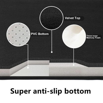 U-SHAPE Bathroom Floor Mat Toilet Mat Anti-slip Bathroom Mat Absorbent Bath Mat Home Decoration