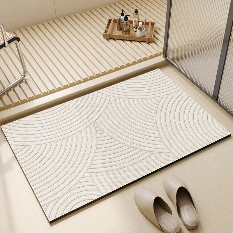 Bath Mat - Quick Dry & Absorbent Non-Slip Diatomaceous Earth 