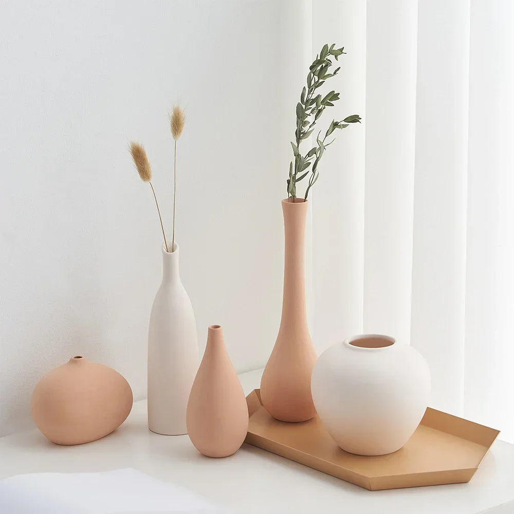 Ceramic Vase: Nordic Minimalist Decor for Home Photography