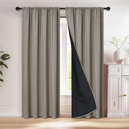 Blackout Curtain Rod Pocket - Perfect for Living Room & Bedroom