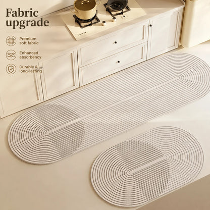 Super Absorbent Kitchen Floor Mat Long Diatomite Kitchen Rug Soft Washable Carpets Anti Slip Bathroom Entrance Doormat