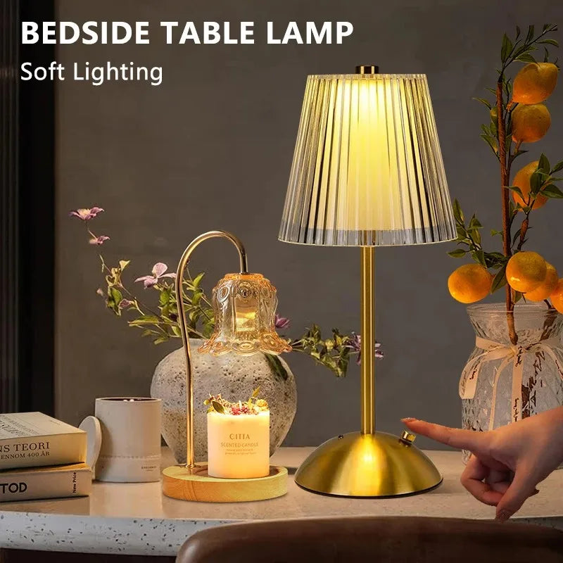 Cordless Touch Lamp: Dimmable, 3 Colors, Battery Operated