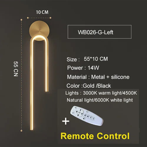 Modern LED Wall Lights Line Lamps Indoor Lighting for Bedroom Bedside TV Background Led Lamps Home Decor Light Fixture