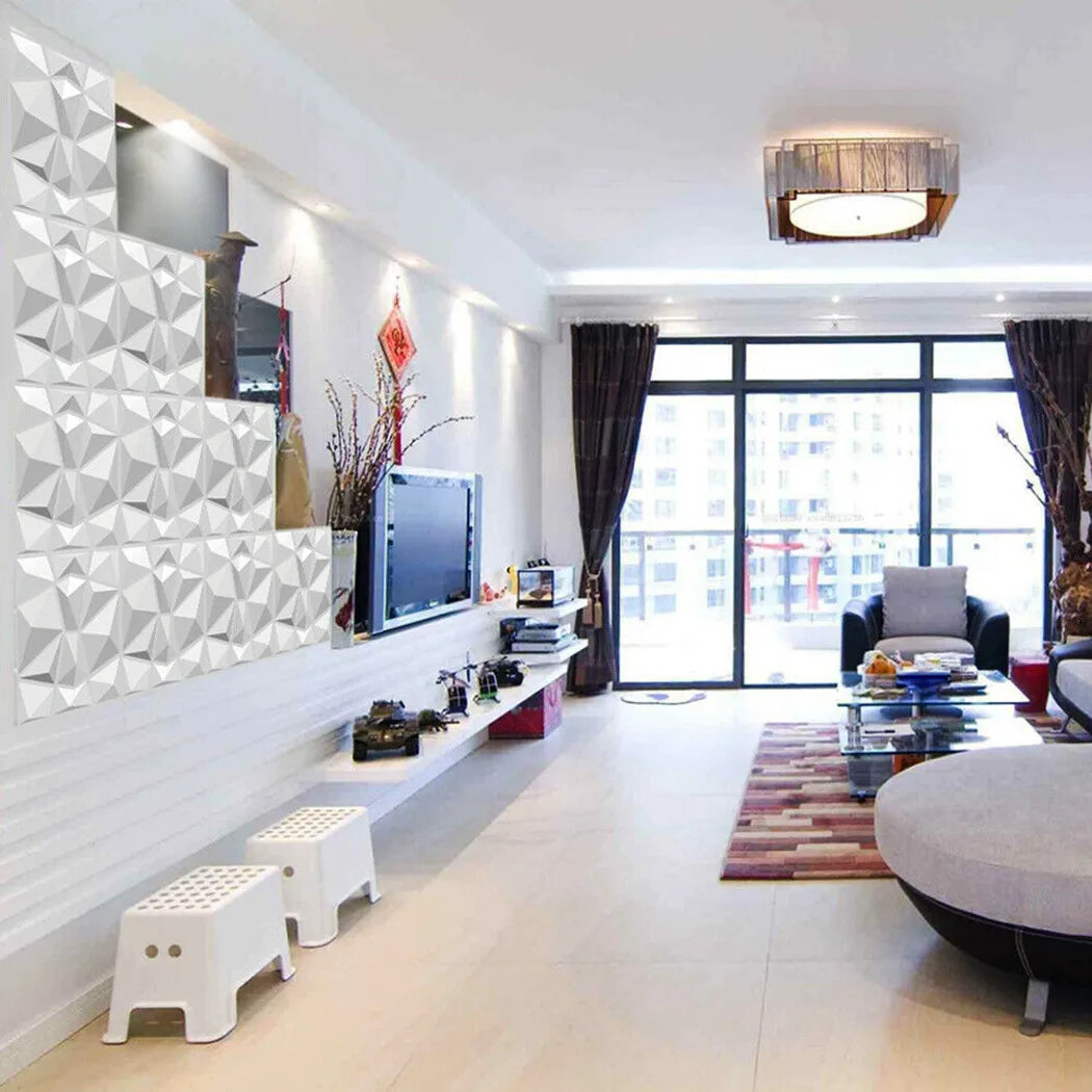 3D Wall Panels: Waterproof 30x30cm Wall Decor for Living Room