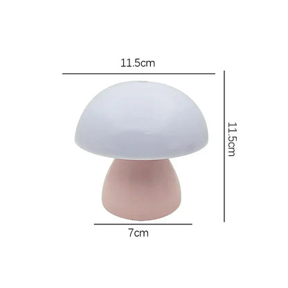 Table Lamp: LED Mushroom Lamp - Touch Dimmer, USB Night Light