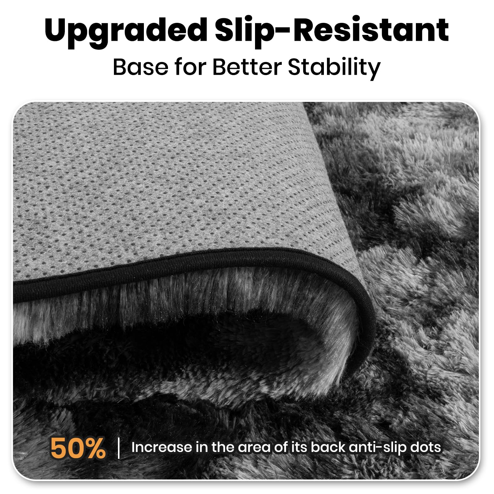 VIKAMA Fluffy Living Room Carpet - Minimalist & Slip-Resistant