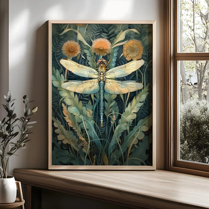 William Morris Flower Animals Wall Art Canvas Print