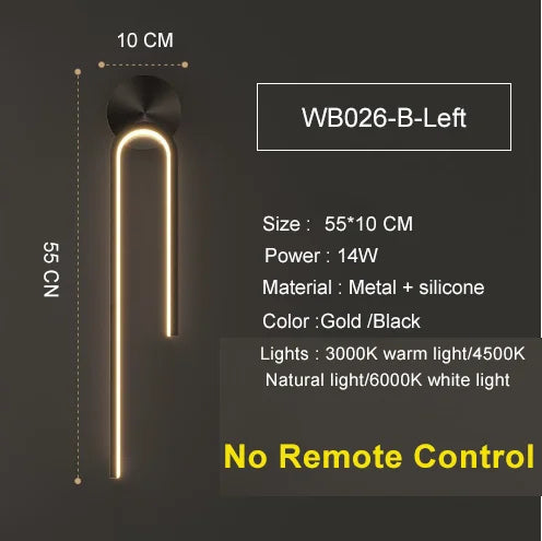 Modern LED Wall Lights Line Lamps Indoor Lighting for Bedroom Bedside TV Background Led Lamps Home Decor Light Fixture