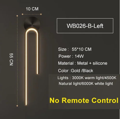Modern LED Wall Lights Line Lamps Indoor Lighting for Bedroom Bedside TV Background Led Lamps Home Decor Light Fixture