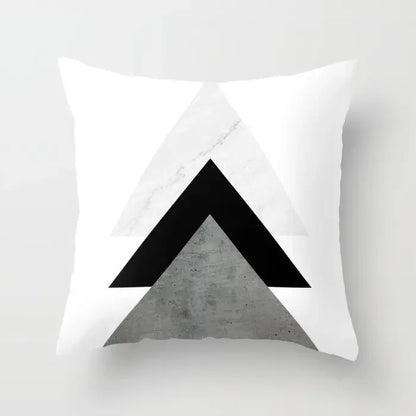 Pillow Cover - Modern Nordic Geometric Black White Design